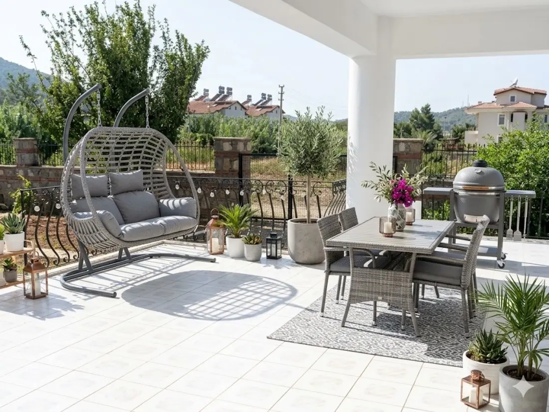 Shaded terrace